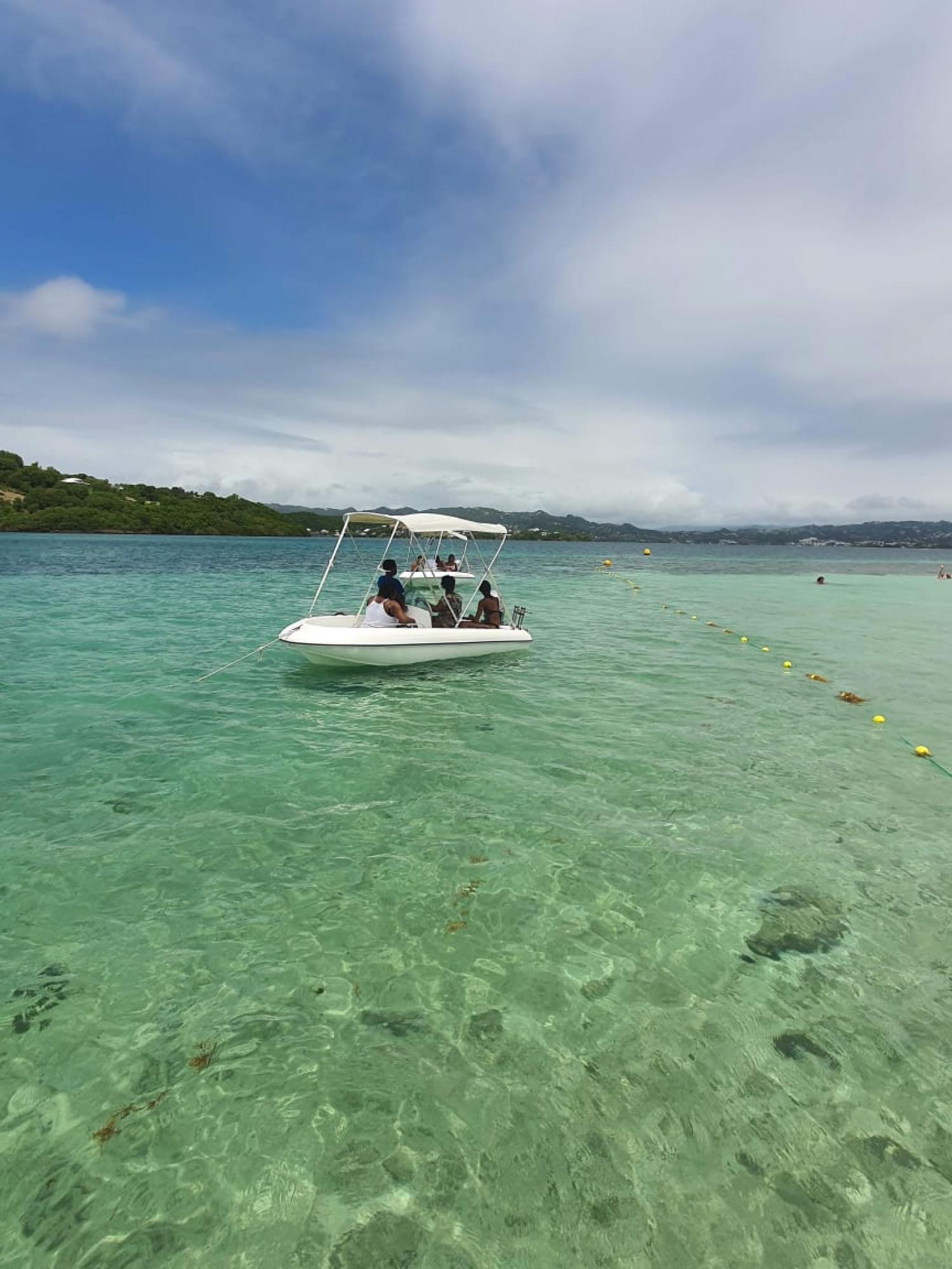 Îlets du Robert en bateau : Chancel, iguanes, îlet Madame et fonds blancs